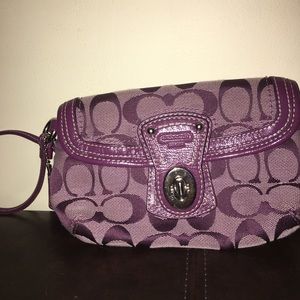Coach Wristlet with Coach keychain